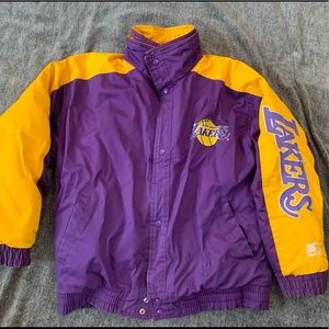 vintage starter lakers jacket